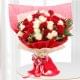  20 Red and 20 White roses bunch on Valentine Day